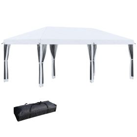 Outsunny 10' x 20' Pop Up Canopy Tent with Netting, Heavy Duty Instant Sun Shelter, Large Tents for Parties with Carry Bag for Outdoor, Garden, P (Color: as Pic)