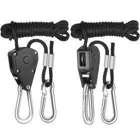 Cargo Binding Rope, 1-8 Inch 6-foot Long Heavy-duty Adjustable Rope Ratchet Cargo Binding Rope  150 Pound Load-bearing Capacity With Snap Ring Bu (Option: Default)